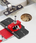 Heavy Duty Door Hinge Jig Kit With Aluminum Alloy Base And Steel Guide Bushing For Router Mortising 35Mm Drill Bit, 66mm on wood door
