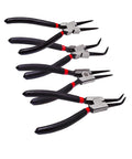 7 Inch Snap Ring Pliers Set 4Pc With Straight And Bent Jaws For Internal And External Circlips displayed on white background