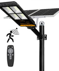 800W Solar Street Light Equivalent With Motion Sensor, Dusk-To-Dawn Waterproof Security Flood Light Remote Control, IP67 Outdoor Parking Lot Garden Street Playground Illumination, 864 LEDs No Electricity Bill