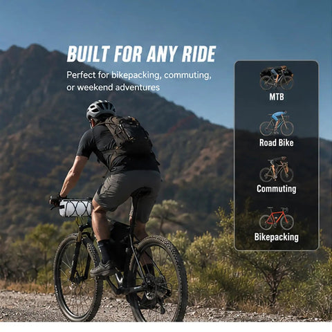 Cyclist using Waterproof Bike Handlebar Bag For Marin Mount Vision Rift Zone Nail Trail Hawk Hill Front Storage Bag