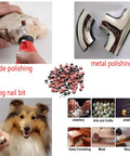 Close-up of All In One Sanding Drum Kit For Dog Nail Grinder And Rotary Tool, 100 Pcs 80 Grit Sanding Bands With 1 8th Inch Mandrels for polishing.