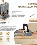 Pocket Hole Jig Kit For Precision Woodworking With Detachable Vacuum Adapter Pro Grade Metal Pocket Screw System Titanium Drill Bits