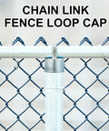 12 Pack Chain Link Fence Ring Caps For 2-3/8 Inch OD Posts And 2-1/2 Inch Aluminum Eye Top Rails with 1-5/8 Inch Loop installed