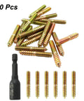 Dang Solid M8 Hanger Bolts 2 Inch Screw Set 20 Piece Heavy Duty Dowel Fasteners with driver tool for quick assembly.