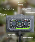 Control panel of Solar Powered Drip Irrigation Kit With No Fuss Rechargeable USB C Power For Indoor And Outdoor Garden Use