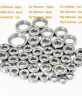 Miniature Bearing Kit 1/10 Replacement Upgrade Deep Groove Ball Bearings For RC Cars Drones Skateboards Inline Skates And Small Motors, assorted sizes