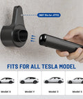 Heavy Duty Wall Mount EV Charger Holder for Tesla Plugs, polypropylene, fits all Tesla models, keeps cables tidy.