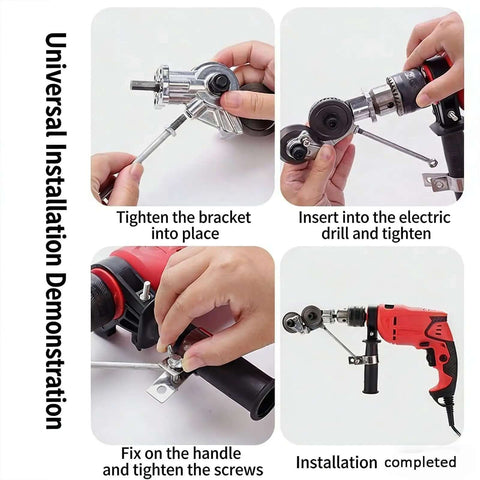 Universal installation of Sheet Metal Nibbler Drill Attachment For Electric Drills Plate Cutter Shears Tool with step-by-step guide