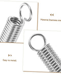 Top Tier 10-Piece Stainless Steel Extension Springs Kit Delivers Killer Strength For DIY Gear, Electric Vehicles And Heavy Machinery With Easy Swap Performance. Stainless steel extension spring with hook, close-up