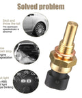 Durable Waterproof Metal Engine ECT Temperature Sensor Replacement For Cars, Accurate Readings, OEM 15404280 12191170 60811520 12608814
