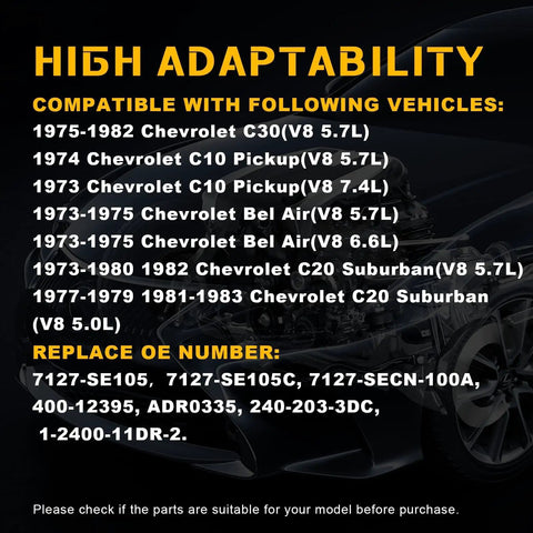 High adaptability details for Beast Mode One Wire Alternator For General Motors Platforms Fits Buick And Chevy Models.
