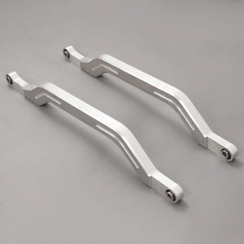 Beefed Up Lower Radius Rods Arched Arms For RZR XP 1000 RS1 And Turbo 2014 2023 Aluminum Silver Finish Upgrade With 10mm Version 2014 2017 And 12mm Version 2017 2023 silver aluminum pair