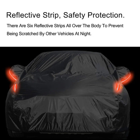 Full Car Cover For Sedans All Weather Waterproof Windproof Dustproof UV Protection Scratch Resistant Indoor Outdoor Shield