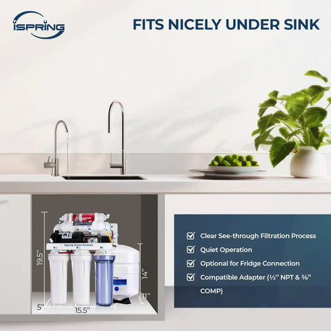 Six Stage Under Sink Reverse Osmosis System With Booster Pump And Alkaline Mineral Filter Pro Grade Convenience under kitchen sink