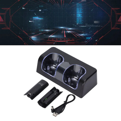 Dual Charging Station For Game Controllers With Power Cord Included Portable Battery Charger Dock Black Built To Last And Ready To Go Anywhere For PlayStation Xbox Nintendo Switch Controllers And Other Remote Batteries.