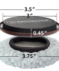 Multi Surface Furniture Sliders With Moving Pads For Carpet And Hardwood Floors Extra Heavy Duty Floor Protectors measuring 3.5 inches.