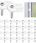 Slick Flush Mount Window Screen Clips With Flat Head Screws No Sweat Replacement Hardware For Storm Doors Super Tough White L5766 Design bulk pack, includes multiple clips and screws.