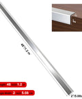 Heavy Duty T304 Stainless Steel Wall Corner Guards, 2 X 2 Inch 48 Inch Long, side view with dimensions shown.