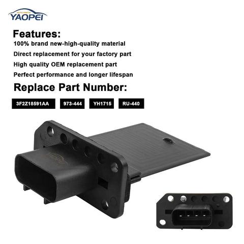 Beefy Plug-And-Play Blower Motor Resistor Replacement For Ford F-150 F-250 F-350 Super Duty Lincoln Mark LT YH-1715 displayed