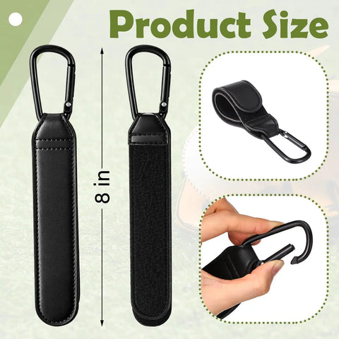 Adjustable Baseball Glove Clip for Hanging Gear and Bags Easy Drying and Storage Strap Glove Holder 8 in Black
