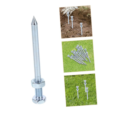 Durable Lawn Aerator Spike Shoes With Metal Pegs For Deep Soil Aeration And Faster Grass Growth shown with metal spikes detail