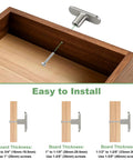 Installation guide for 10 Pack 2 Inch Slick Satin Nickel T Bar Cabinet Knobs And Drawer Pulls Single Hole Solid Zinc Alloy Handles