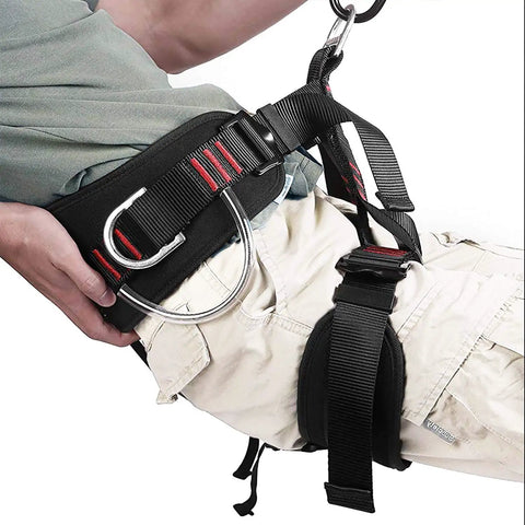 Adjustable Thickness Half Body Climbing Harness For Fire Rescue Caving Rock Climbing Rappelling And Tree Work Built Tough Waist Safety Belt