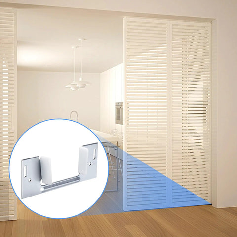 3 Pack Jamb Mounted Pocket Door Bottom Guides For 1 3/8 Inch Thick Doors Replacement Floor Guide shown on sliding doors