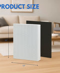 Pro Grade Replacement True HEPA Filter With Activated Carbon Pre Filter shown in size comparison, 15x13 inches.