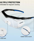 Two Pack Safety Glasses With Anti Fog Coating And Adjustable Temples For Outdoor Work ANSI Z87.1 High Impact Lab Goggles