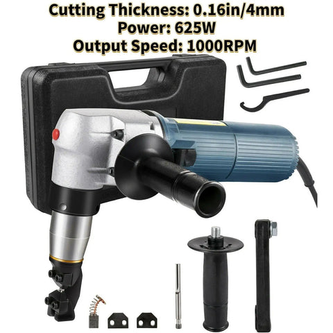 Heavy Duty 625w Electric Metal Nibbler Corded Shears For Stainless Steel And Aluminum Up To 4mm Thick Sheet Metal Cutter and accessories