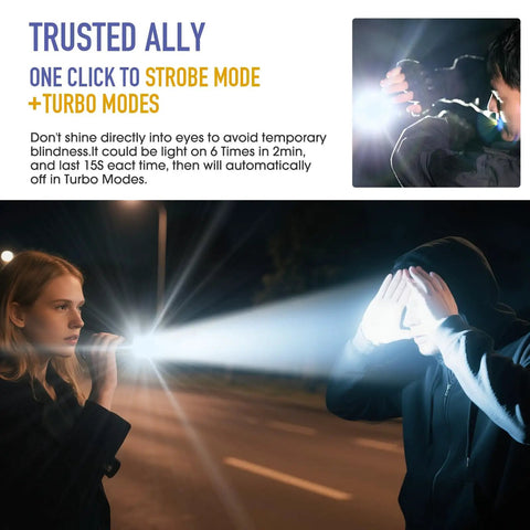 Using Rechargeable EDC Flashlight Tiny But Mighty Slim Flat Pocket Light With Magnetic Base 1650 Lumen Turbo Brightness One Click Strobe