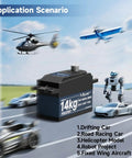 Beefy High Torque RC Digital Servo 16.5 Kg Cm Low Profile Metal Gear with 14kg capacity for Drift Cars, Road Racing, and Helicopters.