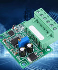 Frequency To Voltage Converter Module 0-200 Hz To 0-10 V Digital To Analog Converter For Sensor Projects on blue background