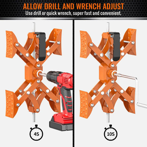 X Shaped Wheel Chocks For Travel Trailers With Drill Adjust, Beefed Up Heavy Duty RV Stabilizers, adjustable 3 to 11.5 inches
