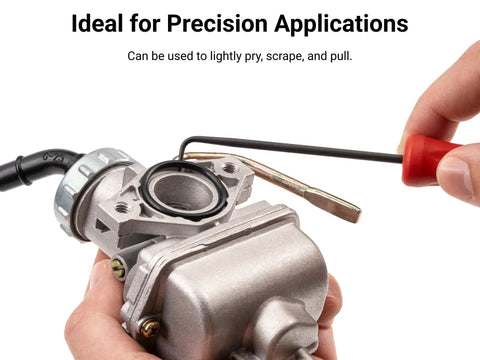 Using 90 Degree Pointed Pick With 1/8 Inch By 3 Inch Shank For Precision Prying Scraping And Pulling Tasks on mechanical assembly