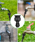 Garden Hose Quick Connect Kit Two Pack With Five Sixteenth Inch Single Port Connectors Faucet Adapters And Pipe Plugs Drip Irrigation Parts Fits Three Quarter And One Half Inch Faucets Easy No Fuss Outdoor Watering