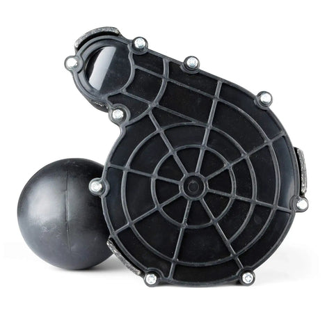 Pedestal Sump Pump With Top Mounted Float Switch, Handles 3/8 Inch Solids, 1-1/2 Inch FNPT Discharge, 115V Capacitor Motor, Black Finish