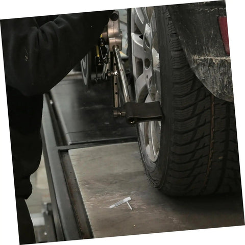 Rock Solid Spring Loaded Indexing Plunger With Knurled Grip Metal Locking Pin used on vehicle wheel for precise positioning.