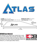 Diagram of AR 1000 Vane 2.8 Inch White 36 Pack High Performance Arrow Fletching with dimensions and material details.