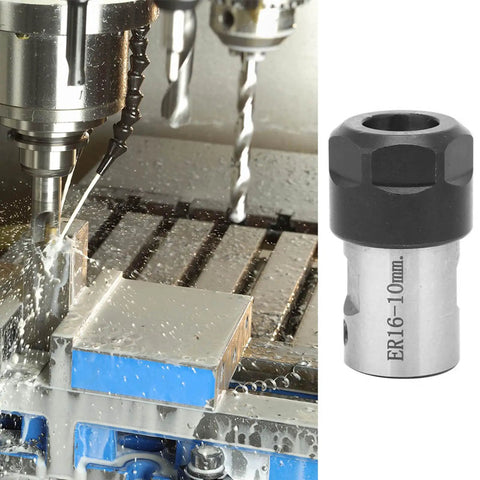 ER16 Collet Chuck Kit For CNC Milling Machines With 10mm Shaft Adapter Extension Rod, precision milling in action