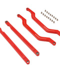Radius Arm Kit for Polaris RZR XP 4 1000 2017 To 2023 Beefed Up Heavy Duty Rear Radius Rods With High Clearance Powder Coated Aluminum And 304 Stainless Rust Resistant Off Road Suspension Upgrade, red set with bushings