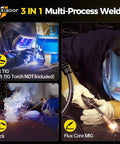 Beast 3 In 1 MIG Welder With Flux Core, Lift TIG And MMA Stick, 110V Inverter with LCD Display in use for welding projects