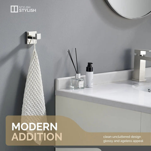 Dope Stainless Steel Towel Hook For Bathroom Wall Mount SUS 304 Polished Chrome Robe And Towel Hanger Rust Resistant