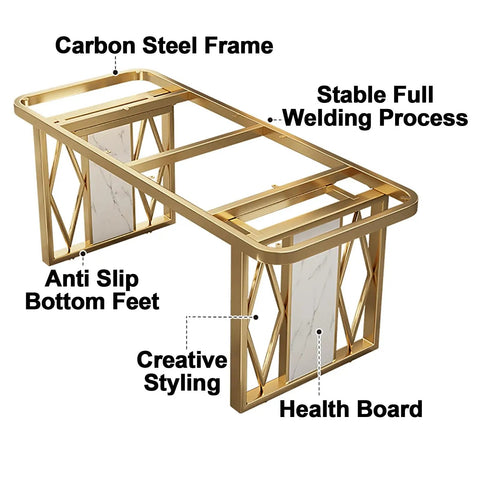 Heavy Duty Industrial Metal Table Legs Solid Wrought Iron Black Finish detailed with anti-slip feet and health board.
