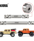 Stainless Steel D Shaped Drive Shaft for SCX24 Gladiator Power Wagon Upgrade with Tight Connection and Realistic Scale Joint for Rugged Trail Crawlers Not Compatible With SCX24 Deadbolt, stainless steel 1:24 RC crawler drive shaft