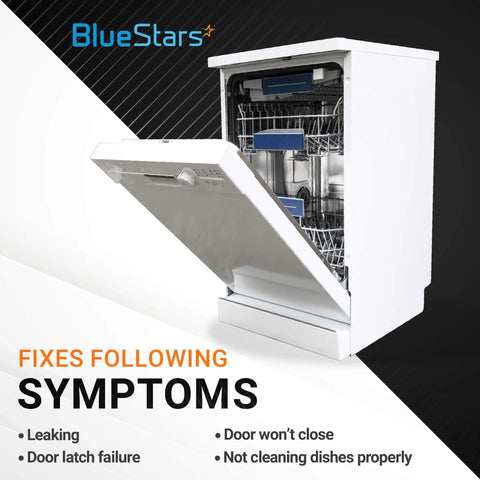 Open dishwasher demonstrating repair with Dishwasher Mounting Brackets Kit With Easy Install Guide For Top And Side Mounting Replacement Parts PS3525525 AH3525525 AP4438292 1266844 Includes Instruction Sheet And No Fuss Durable Fit.