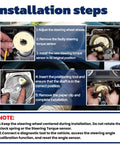 Installation steps for steering torque sensor replacement including alignment tool use for Ford Escape and Mercury Mariner 2008-2012