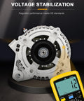 Alternator Replacement For Toyota Camry 2002 2003 And Solara 2002 2003 Direct Fit SwapIn Ready shown with voltage meter