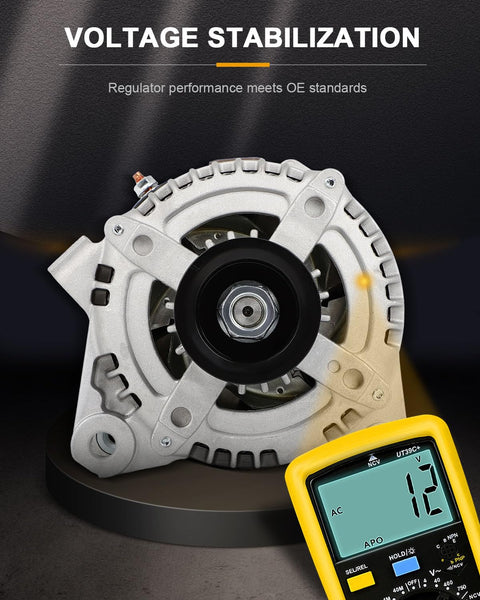 Alternator Replacement For Toyota Camry 2002 2003 And Solara 2002 2003 Direct Fit SwapIn Ready shown with voltage meter
